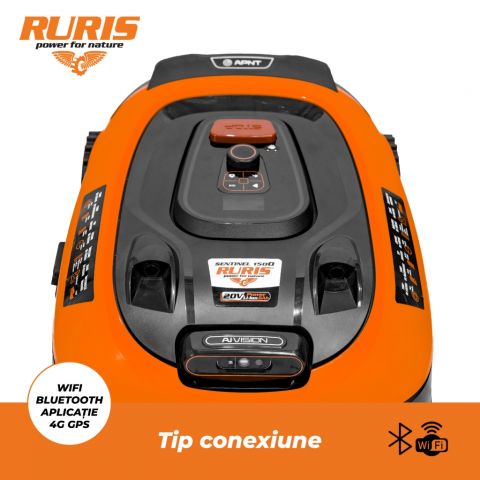 Robot de tuns gazon fără fir perimetral<span> RURIS Sentinel 1500