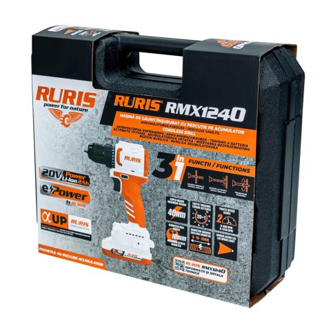 Cordless Drill/screwdriver<span> RURIS RMX1240